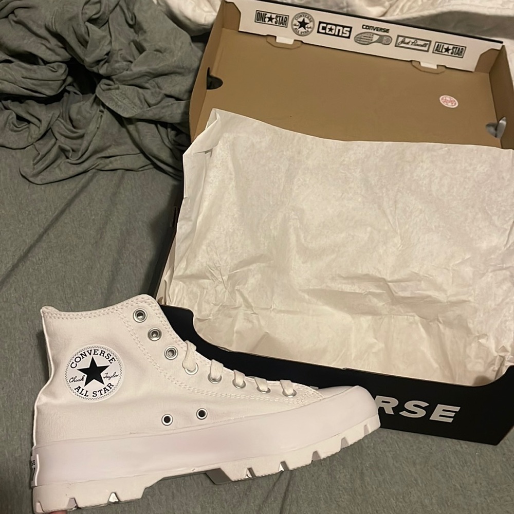 Lugged White Converse